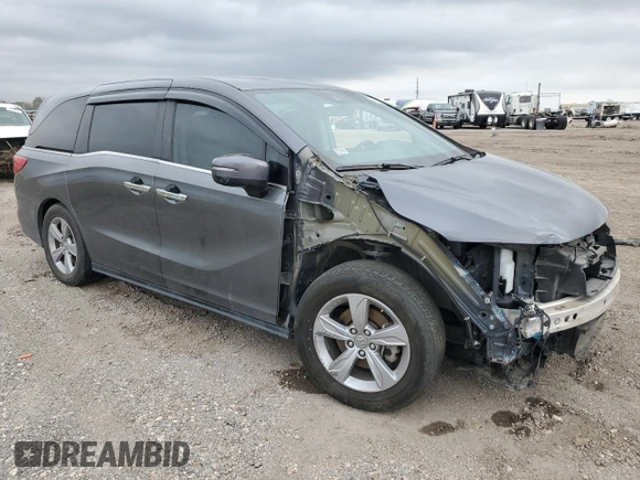 2020 Honda Odyssey EX-L with VIN 5FNRL6H77LB053111, listed as a Copart auction lot 46974065 with 71,246 mi miles and Salvage Title. Bid and sale history available at carsss.com. Image 4.
