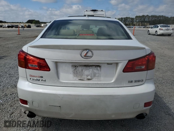 2008 Lexus IS 250 z VIN JTHBK262385066059, wystawiony jako Copart lot #51198345 z przebiegiem 269 666 mil mil oraz Szkoda całkowita • Salvage title. Historia ofert i sprzedaży dostępna na DreamBid. Obrazek 6.
