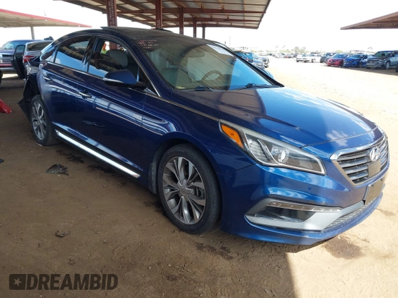 2015 Hyundai Sonata Sport with VIN 5NPE34AB9FH144582, listed as a IAAI auction lot 42136542 with Not Provided miles and . Bid and sale history available at carsss.com. Image 1.