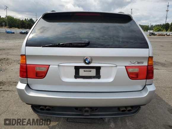 2001 BMW X5 4.4i with VIN WBAFB33581LH21745, listed as a Copart auction lot 67415594 with 0 mi miles and Salvage Title. Bid and sale history available at carsss.com. Image 6.