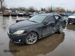 2008 Lexus IS 250 with VIN JTHBK262585063129, listed as a Copart auction lot 44856875 with Not provided miles and Salvage title. Bid and sale history available at DreamBid. Image 1.