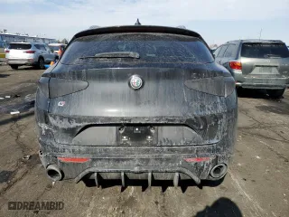 2020 Alfa Romeo Stelvio Ti with VIN ZASPAKBN7L7C84004, listed as a Copart auction lot 45910315 with 0 mi miles and Salvage Title. Bid and sale history available at carsss.com. Image 6.