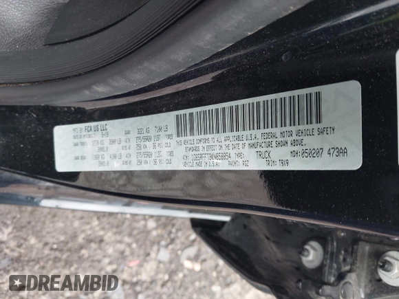 2019 Ram 1500 Big Horn z VIN 1C6SRFFT3KN858854, wystawiony jako IAAI lot #42274337 z przebiegiem 91 689 mil mil oraz . Historia ofert i sprzedaży dostępna na DreamBid. Obrazek 9.
