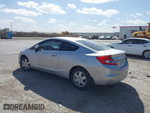 2012 Honda Civic Cpe LX with VIN 2HGFG3B52CH549698, listed as a IAAI auction lot 41818647 with 100,975 mi miles. Bid and sale history available at carsss.com. Image 3.