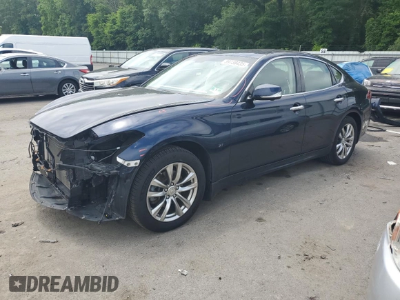 2018 Infiniti Q70 Luxe with VIN JN1BY1ARXJM220845, listed as a Copart auction lot 59738435 with 93,999 mi miles and Salvage title. Bid and sale history available at DreamBid. Image 1.