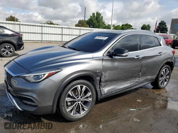 2017 Infiniti QX30 Premium with VIN SJKCH5CR3HA028570, listed as a Copart auction lot 59897525 with 75,214 mi miles and Salvage title. Bid and sale history available at DreamBid. Image 1.