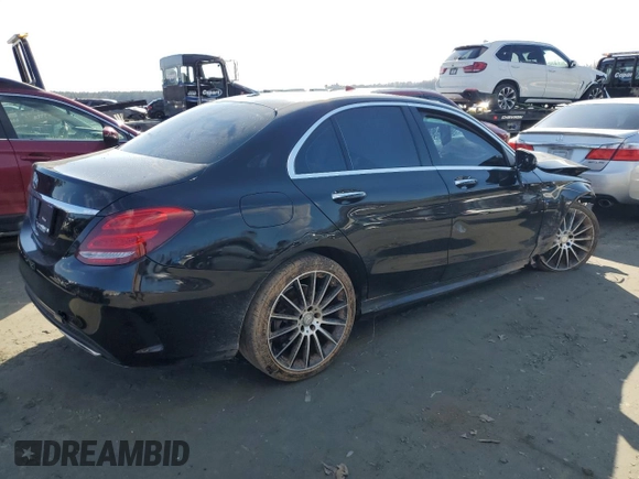 2015 Mercedes-Benz C-Class C 400 with VIN 55SWF6GB9FU024499, listed as a Copart auction lot 86056314 with 62,347 mi miles and Salvage Title. Bid and sale history available at carsss.com. Image 3.