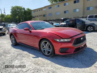 2024 Ford Mustang EcoBoost with VIN 1FA6P8TH0R5118769, listed as a Copart auction lot 52947385 with 8,296 mi miles and Salvage Title. Bid and sale history available at carsss.com. Image 4.