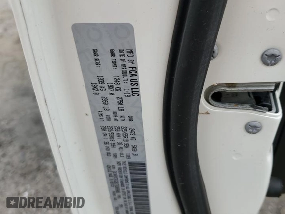 2019 Dodge Journey GT with VIN 3C4PDCEG8KT680908, listed as a Copart auction lot 51939795 with 49,144 mi miles and Salvage title. Bid and sale history available at DreamBid. Image 13.