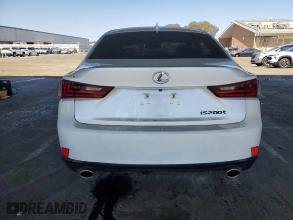 2016 Lexus IS 200t with VIN JTHBA1D26G5029215, listed as a Copart auction lot 64815105 with 143,062 mi miles and Salvage title. Bid and sale history available at DreamBid. Image 6.