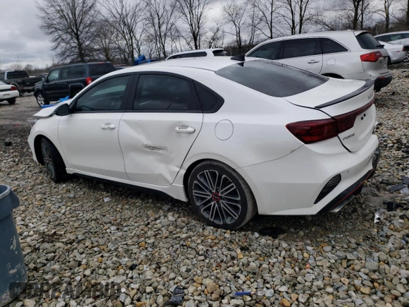 2023 Kia Forte GT with VIN 3KPF44AC4PE592342, listed as a Copart auction lot 47806575 with 35,035 mi miles and Salvage Title. Bid and sale history available at carsss.com. Image 2.