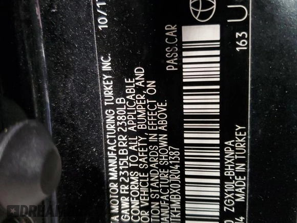 2018 Toyota C-HR XLE z VIN NMTKHMBX0JR041387, wystawiony jako Copart lot #57050385 z przebiegiem Nie podano mil oraz Szkody całkowita. Historia ofert i sprzedaży dostępna na DreamBid. Obrazek 13.