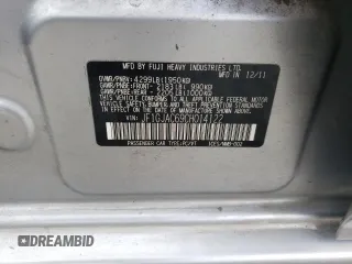 2012 Subaru Impreza Premium с VIN JF1GJAC69CH014122, выставлен на аукционе Copart как лот 55627355 с пробегом 44 432 миль миль и Списание • Salvage title. История ставок и продаж доступна на DreamBid. Изображение 13.