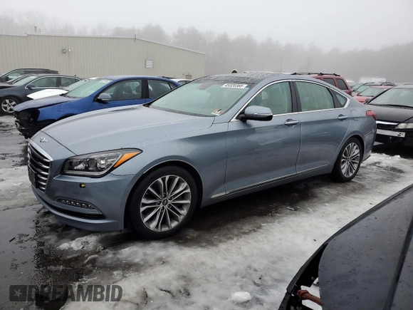 2017 Genesis G80 3.8L with VIN KMHGN4JE5HU199290, listed as a Copart auction lot 45320385 with 24,571 mi miles and Salvage Title. Bid and sale history available at DreamBid. Image 1.