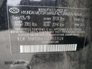 2020 Hyundai Elantra SEL z VIN 5NPD84LF0LH533524, wystawiony jako Copart lot #54191325 z przebiegiem 105 934 mil mil oraz Szkoda całkowita • Salvage title. Historia ofert i sprzedaży dostępna na DreamBid. Obrazek 13.