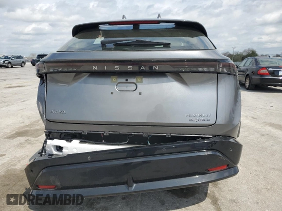 2024 Nissan ARIYA Platinum+ with VIN JN1DF0CD2RM740057, listed as a Copart auction lot 51851075 with 1,168 mi miles and Salvage title. Bid and sale history available at DreamBid. Image 6.