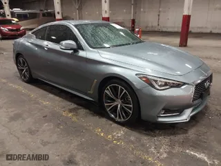 2018 Infiniti Q60 3.0t LUXE with VIN JN1EV7EL9JM391469, listed as a IAAI auction lot 41859792 with 48,498 mi miles. Bid and sale history available at carsss.com. Image 1.