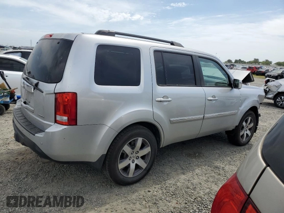 2012 Honda Pilot Touring with VIN 5FNYF3H92CB011089, listed as a Copart auction lot 52822085 with Not Provided miles and Salvage Title. Bid and sale history available at carsss.com. Image 3.