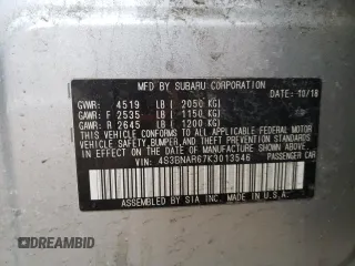 2019 Subaru Legacy Sport with VIN 4S3BNAR67K3013546, listed as a Copart auction lot 47782915 with 171,291 mi miles and Salvage Title. Bid and sale history available at carsss.com. Image 12.