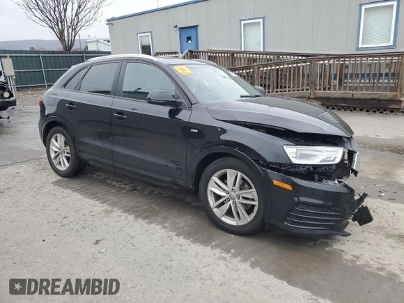2018 Audi Q3 Premium with VIN WA1ECCFS4JR008911, listed as a Copart auction lot 51858065 with 102,091 mi miles and Salvage title. Bid and sale history available at DreamBid. Image 4.