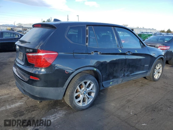 2013 BMW X3 xDrive35i with VIN 5UXWX7C53DL977769, listed as a Copart auction lot 84625774 with 128,981 mi miles and Salvage Title. Bid and sale history available at DreamBid. Image 3.
