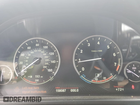 2017 BMW X5 xDrive50i with VIN 5UXKR6C53H0J84790, listed as a Copart auction lot 55818125 with 158,087 mi miles and Salvage title. Bid and sale history available at DreamBid. Image 9.