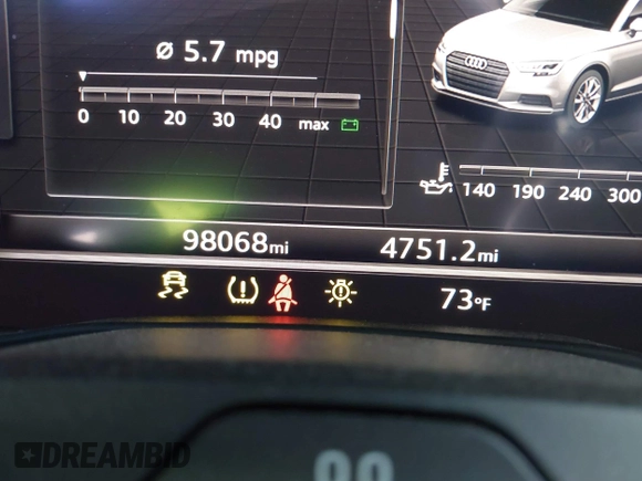 2017 Audi A3 with VIN WAUK8GFF5H1016106, listed as a IAAI auction lot 41706843 with 98,068 mi miles and . Bid and sale history available at DreamBid. Image 15.