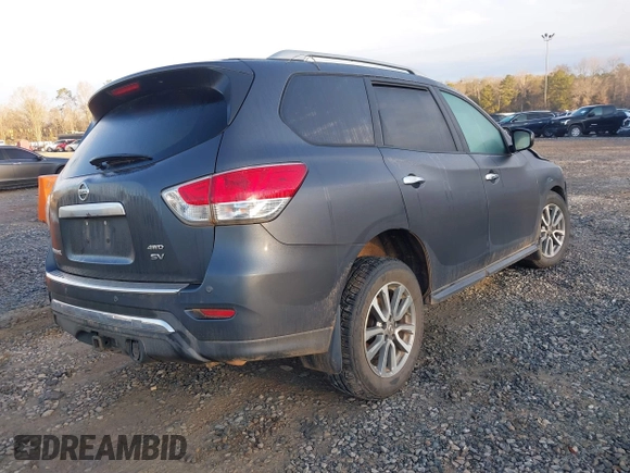 2013 Nissan Pathfinder SV with VIN 5N1AR2MM2DC604670, listed as a IAAI auction lot 41440569 with 160,517 mi miles and . Bid and sale history available at DreamBid. Image 4.