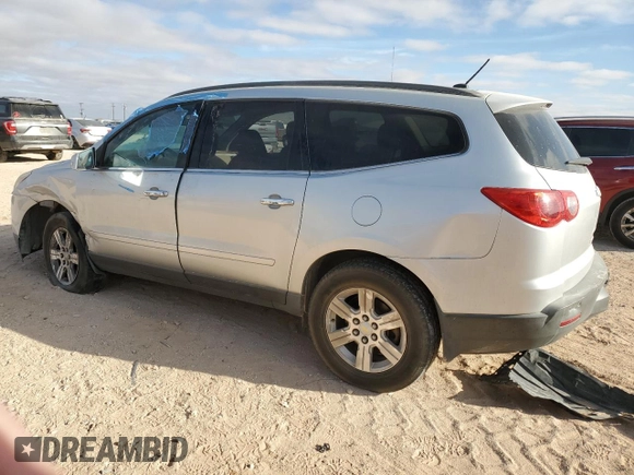 2012 Chevrolet Traverse 1LT with VIN 1GNKRGED4CJ363362, listed as a Copart auction lot 45903905 with 143,053 mi miles and Salvage Title. Bid and sale history available at DreamBid. Image 2.