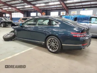 2021 Genesis G80 2.5T with VIN KMTGB4SC7MU045573, listed as a Copart auction lot 89157355 with 33,535 mi miles and Salvage Title. Bid and sale history available at DreamBid. Image 2.