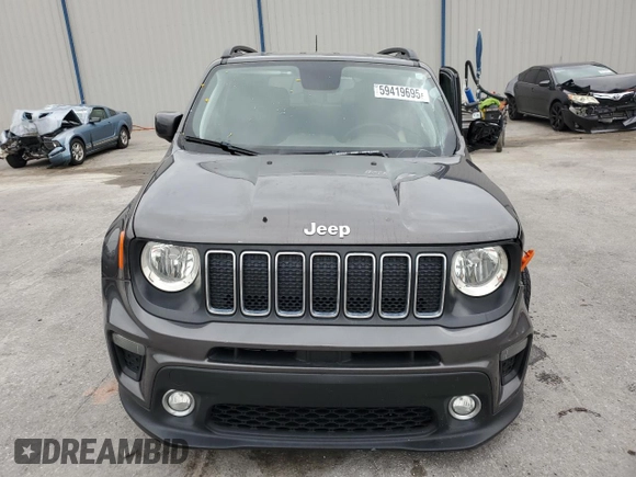 2019 Jeep Renegade Latitude z VIN ZACNJABB7KPJ73628, wystawiony jako Copart lot #59419695 z przebiegiem 61 126 mil mil oraz Szkoda całkowita • Salvage title. Historia ofert i sprzedaży dostępna na DreamBid. Obrazek 5.