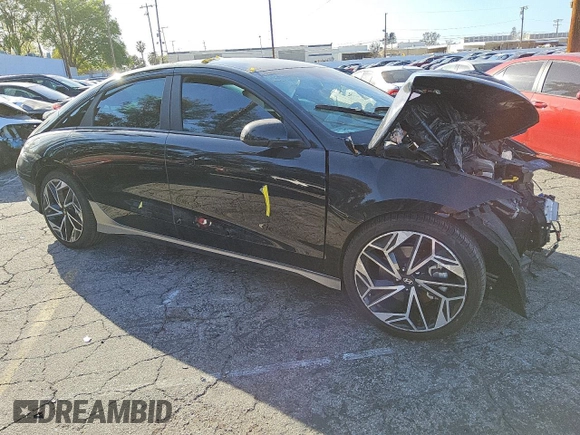2023 Hyundai Ioniq 6 SEL z VIN KMHM34AA5PA046155, wystawiony jako Copart lot #46656865 z przebiegiem Nie podano mil oraz Czysty tytuł • Clean title. Historia ofert i sprzedaży dostępna na DreamBid. Obrazek 4.