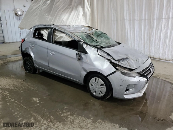 2024 Mitsubishi Mirage ES with VIN ML32AUHJ3RH016530, listed as a Copart auction lot 53630045 with 0 mi miles and Non Repairable. Bid and sale history available at carsss.com. Image 4.