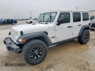 2021 Jeep Wrangler Unlimited Sport S with VIN 1C4HJXDN7MW722275, listed as a Copart auction lot 54663505 with 56,774 mi miles and Salvage title. Bid and sale history available at DreamBid. Image 1.