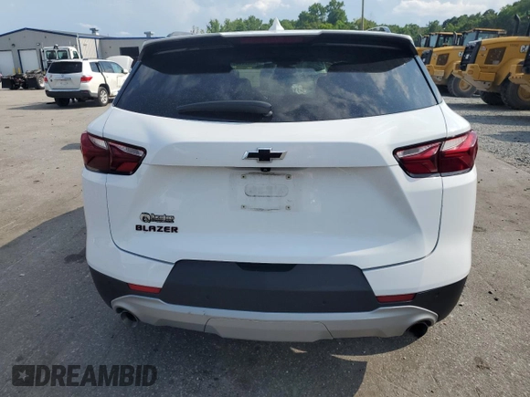 2020 Chevrolet Blazer LT with VIN 3GNKBCRS4LS720401, listed as a Copart auction lot 60222385 with 69,191 mi miles and Salvage title. Bid and sale history available at DreamBid. Image 6.