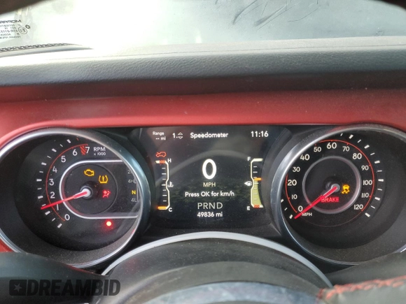 2020 Jeep Wrangler Rubicon с VIN 1C4HJXCG0LW194810, выставлен на аукционе Copart как лот 87317364 с пробегом 49 836 миль миль и Списание • Salvage title. История ставок и продаж доступна на DreamBid. Изображение 9.