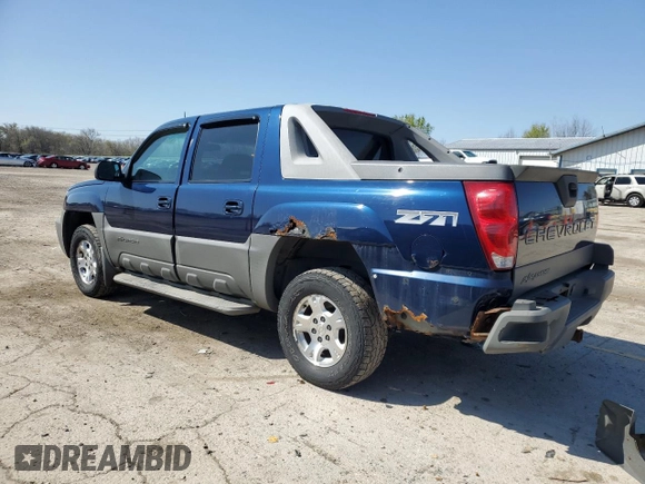 2002 Chevrolet Avalanche with VIN 3GNEK13TX2G250105, listed as a Copart auction lot 52038705 with 181,119 mi miles and Salvage Title. Bid and sale history available at carsss.com. Image 2.