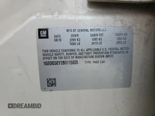 2011 Cadillac CTS Luxury z VIN 1G6DG5EY2B0115035, wystawiony jako Copart lot #55915355 z przebiegiem 144 657 mil mil oraz Szkoda całkowita • Salvage title. Historia ofert i sprzedaży dostępna na DreamBid. Obrazek 12.