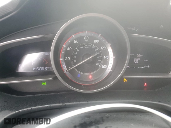 2014 Mazda 3 i Grand Touring with VIN JM1BM1M70E1137547, listed as a Copart auction lot 43089535 with 145,063 mi miles and Salvage Title. Bid and sale history available at DreamBid. Image 9.