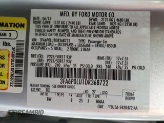 2013 Ford Fusion SE Hybrid with VIN 3FA6P0LU1DR368722, listed as a Copart auction lot 54738695 with 201,326 mi miles and Clean title. Bid and sale history available at DreamBid. Image 12.