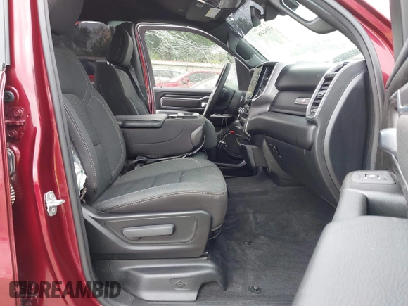 2025 Ram 1500 Big Horn with VIN 1C6RREFG5SN597979, listed as a IAAI auction lot 41931498 with 24,567 mi miles and . Bid and sale history available at DreamBid. Image 5.