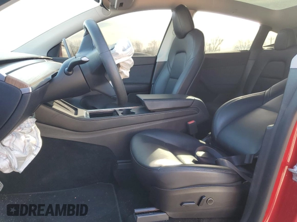 2021 Tesla Model Y Performance with VIN 5YJYGDEF5MF297938, listed as a Copart auction lot 46754415 with Not Provided miles and Salvage Title. Bid and sale history available at DreamBid. Image 7.