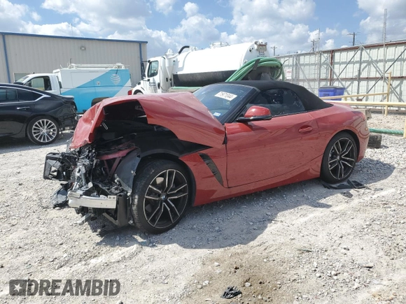 2021 BMW Z4 sDrive30i with VIN WBAHF3C07MWX23567, listed as a Copart auction lot 71971044 with 0 mi miles and Salvage Title. Bid and sale history available at carsss.com. Image 1.