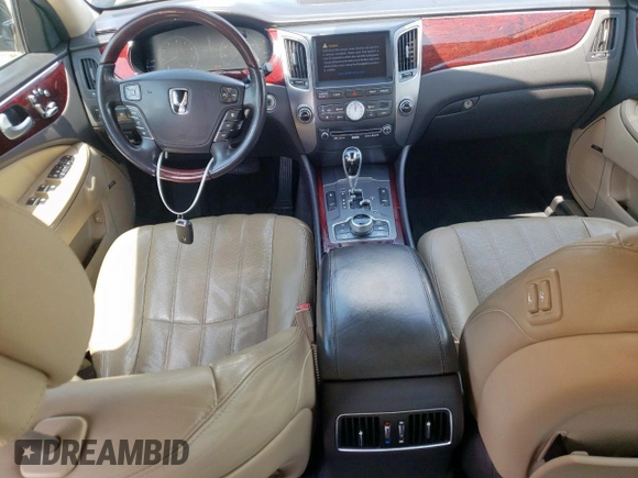 2012 Hyundai Equus Signature with VIN KMHGH4JH3CU056607, listed as a Copart auction lot 61742495 with 164,031 mi miles and Salvage title. Bid and sale history available at DreamBid. Image 8.