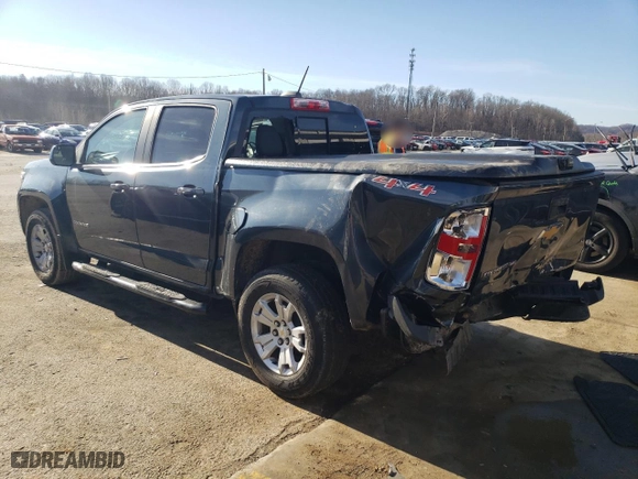2019 Chevrolet Colorado 4WD LT with VIN 1GCGTCEN0K1121829, listed as a Copart auction lot 43394075 with 54,708 mi miles and Salvage Title. Bid and sale history available at carsss.com. Image 2.