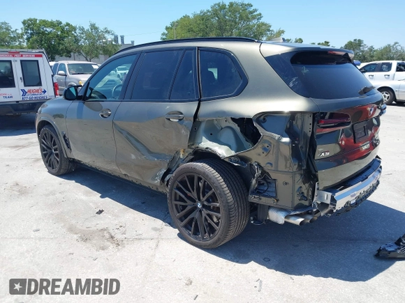 2024 BMW X5 M60i with VIN 5UX33EU04R9U60278, listed as a IAAI auction lot 42060054 with 18,215 mi miles. Bid and sale history available at carsss.com. Image 3.