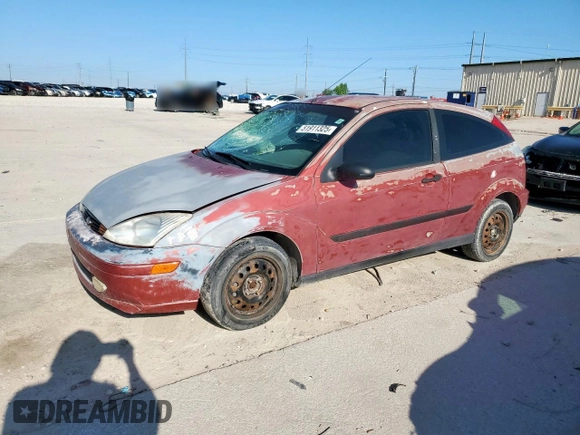2000 Ford Focus ZX3 with VIN 3FAFP313XYR101516, listed as a Copart auction lot 51911325 with 180,653 mi miles and Salvage title. Bid and sale history available at DreamBid. Image 1.