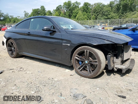2015 BMW M4 with VIN WBS3R9C54FF708894, listed as a Copart auction lot 66122274 with 75,693 mi miles and Salvage Title. Bid and sale history available at carsss.com. Image 4.