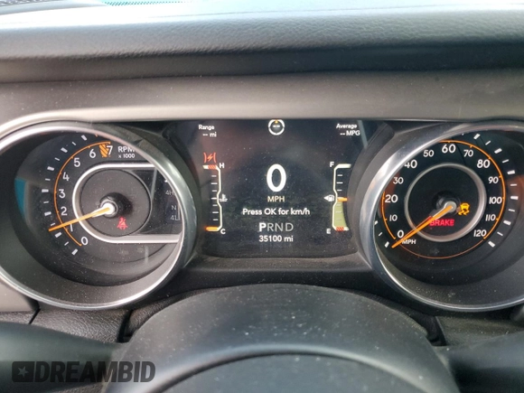 2020 Jeep Wrangler Unlimited Sport S with VIN 1C4HJXDG9LW215121, listed as a Copart auction lot 51292305 with 35,100 mi miles and Salvage title. Bid and sale history available at DreamBid. Image 9.