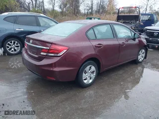 2013 Honda Civic Sdn LX with VIN 2HGFB2F53DH595982, listed as a IAAI auction lot 40926264 with 138,624 mi miles. Bid and sale history available at carsss.com. Image 4.